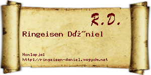 Ringeisen Dániel névjegykártya